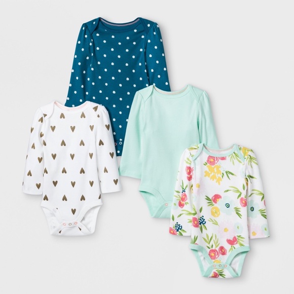 cloud island long sleeve onesie